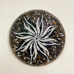 Abstract Flower Mosaic Wall Art