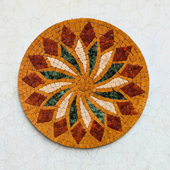 Luxury Floral Stone Mosaic Wall Art
